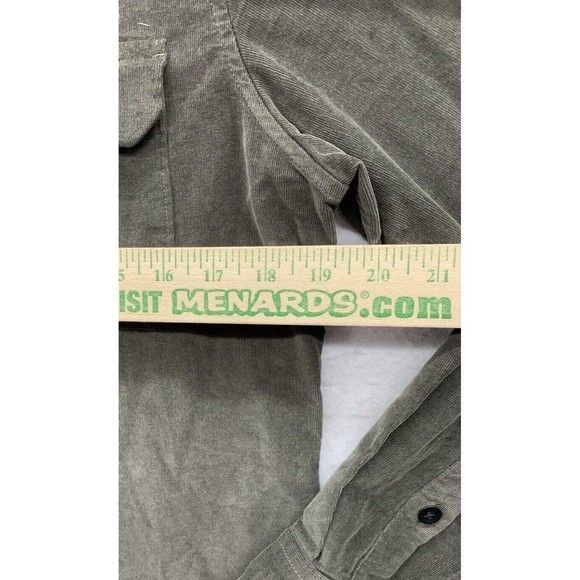 APT.9 Shirt Men’s Small Gray Thin Ribbed Corduroy Long Sleeve Button Up Pockets - Picture 4 of 15